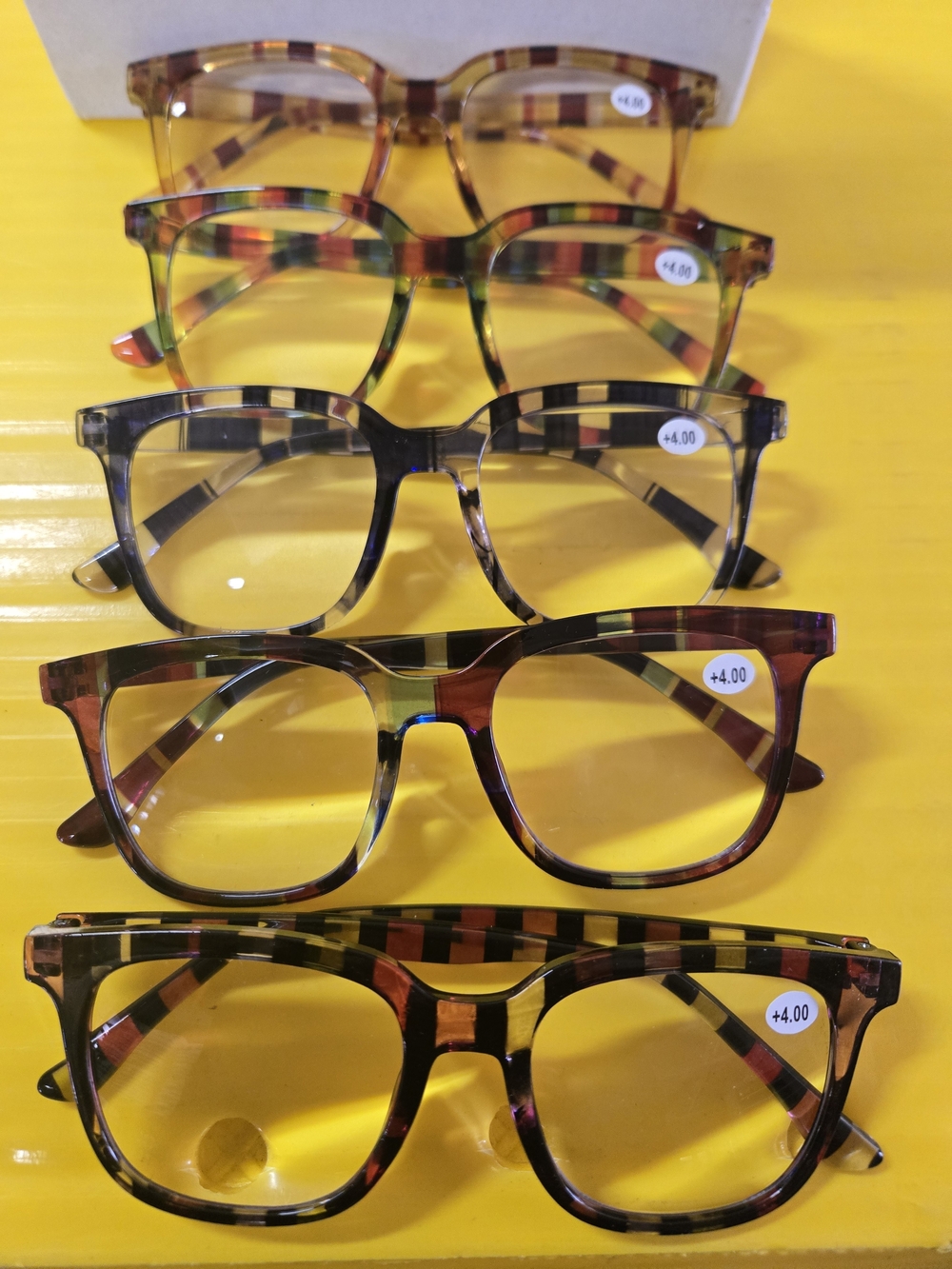 Multicolor Tortoiseshell Reading Glasses - +4.00 Strength